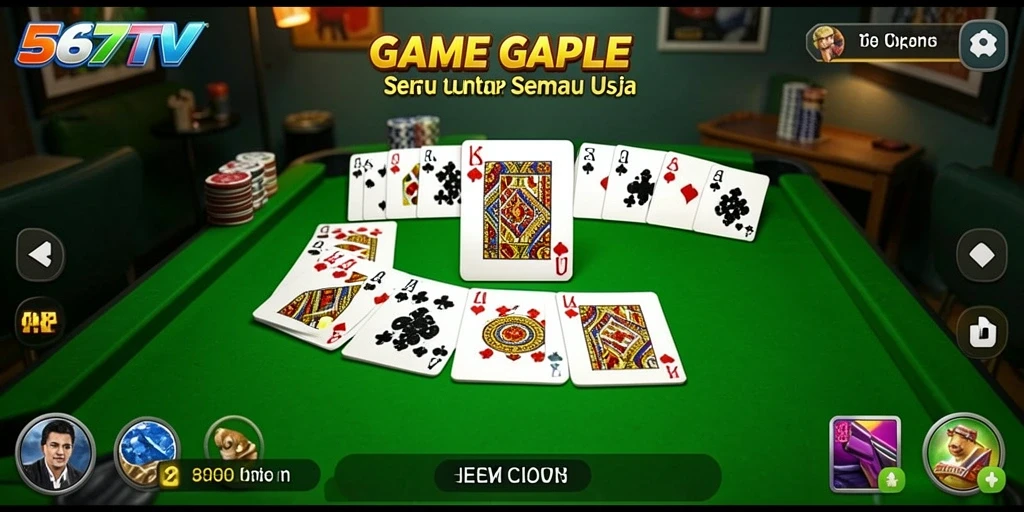 Tampilan gameplay menarik dari 567TV saat bermain Gaple.