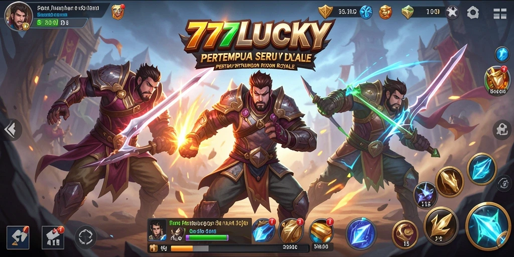 Gameplay seru di dalam 777LUCKY Battle Royale.