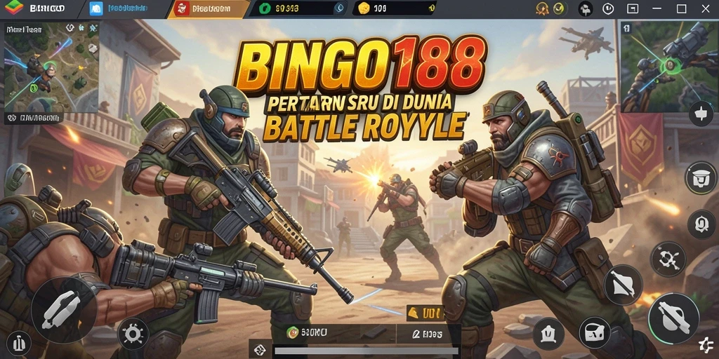 Screenshot gameplay BINGO188 menampilkan aksi pertempuran yang seru dan menegangkan.