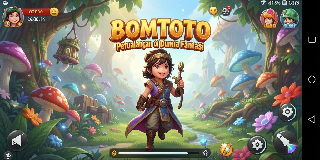 Tampilan gameplay seru dan menantang di BOMTOTO.