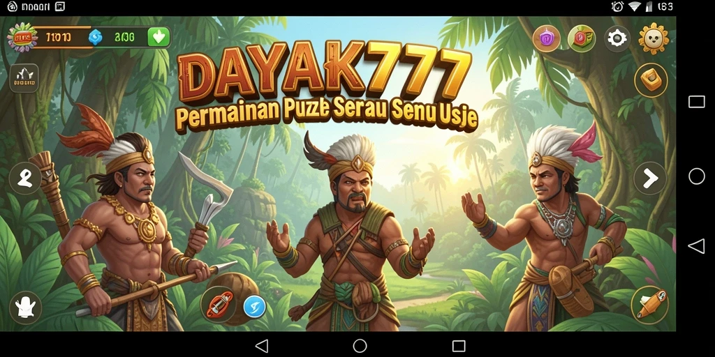 Tampilan menarik dari gameplay Puzzle DAYAK777.