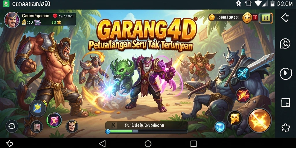 Tampilan gameplay <strong>GARANG4D</strong> yang seru dan penuh warna.