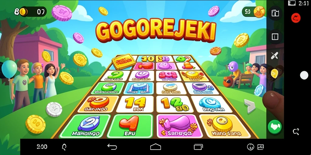 Tampilan gameplay seru GOGOREJEKI dalam permainan Bingo.