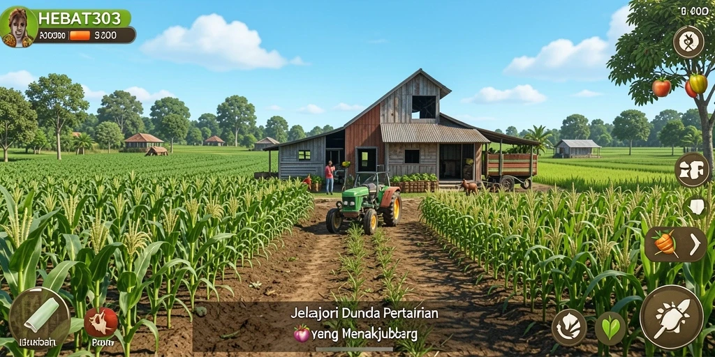 Gameplay seru dan interaktif dengan berbagai kegiatan pertanian.