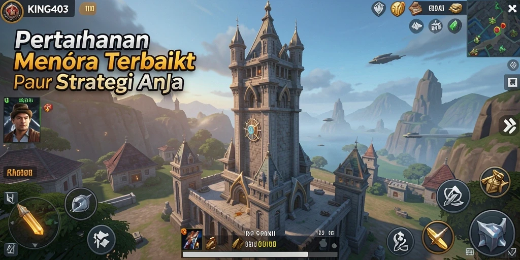 Gameplay KING403 menara pertahanan yang penuh aksi dan strategi.