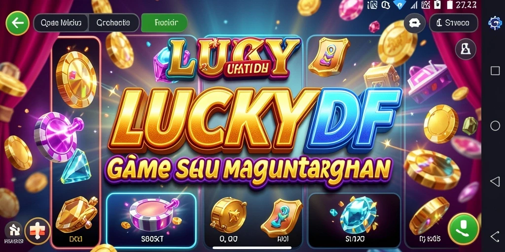 Screenshot gameplay LUCKYDF dengan tampilan slot yang menarik dan fitur bonus.