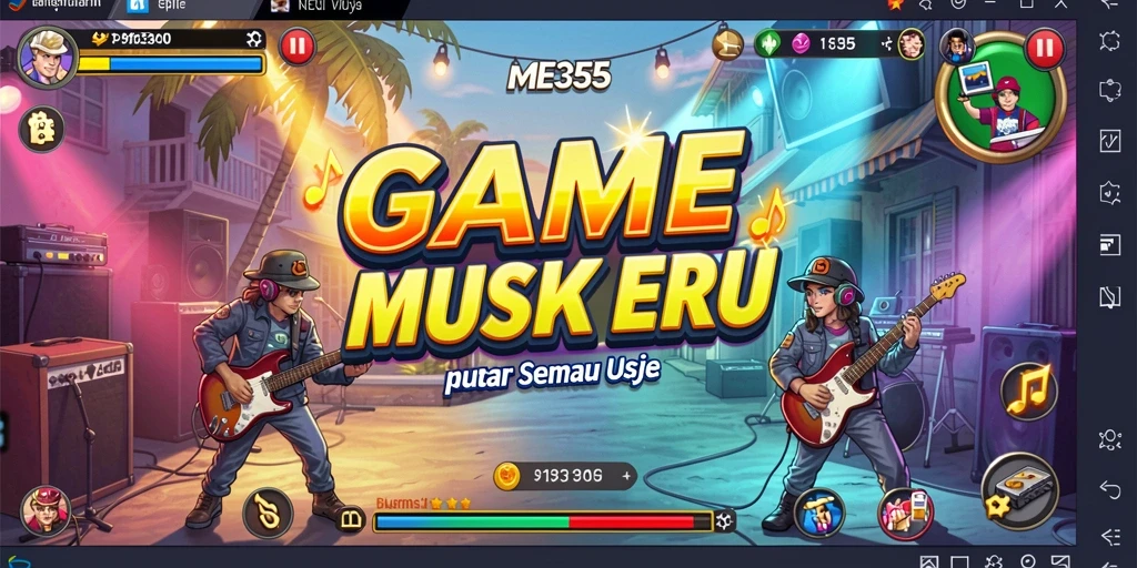 Tampilan menarik gameplay ME355 dengan lagu-lagu seru.