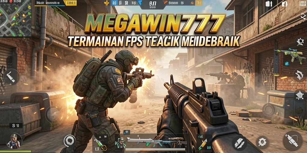 Tampilan gameplay mendebarkan dari MEGAWIN777 dengan aksi FPS yang intens.