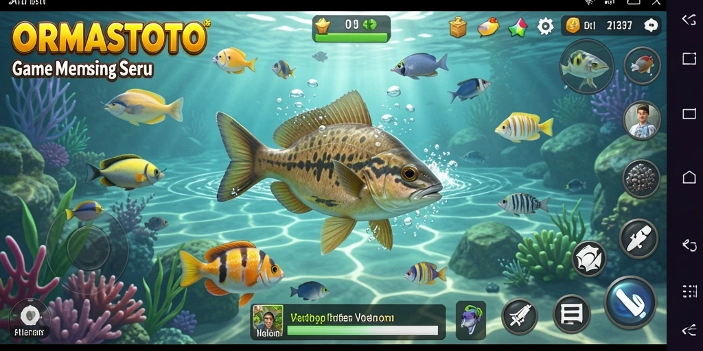 Tangkapan ikan yang beragam dalam gameplay ORMASTOTO.