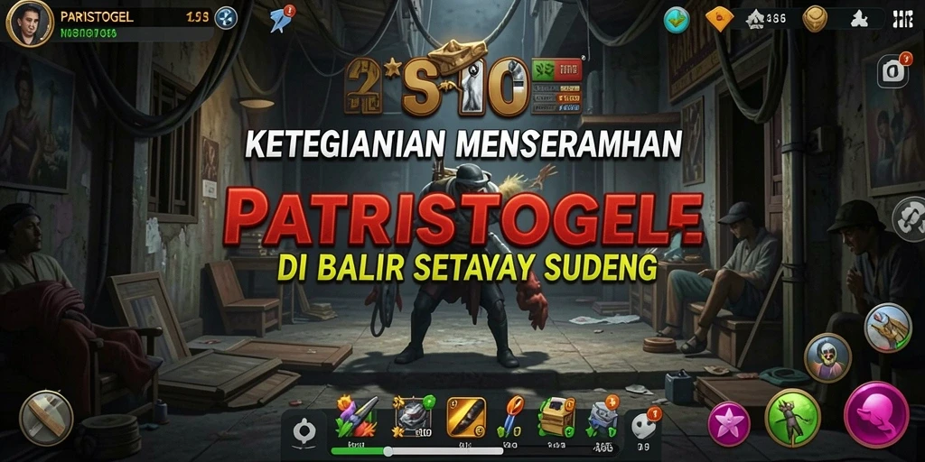 Screenshot gameplay menampilkan suasana menakutkan dari PARISTOGEL.