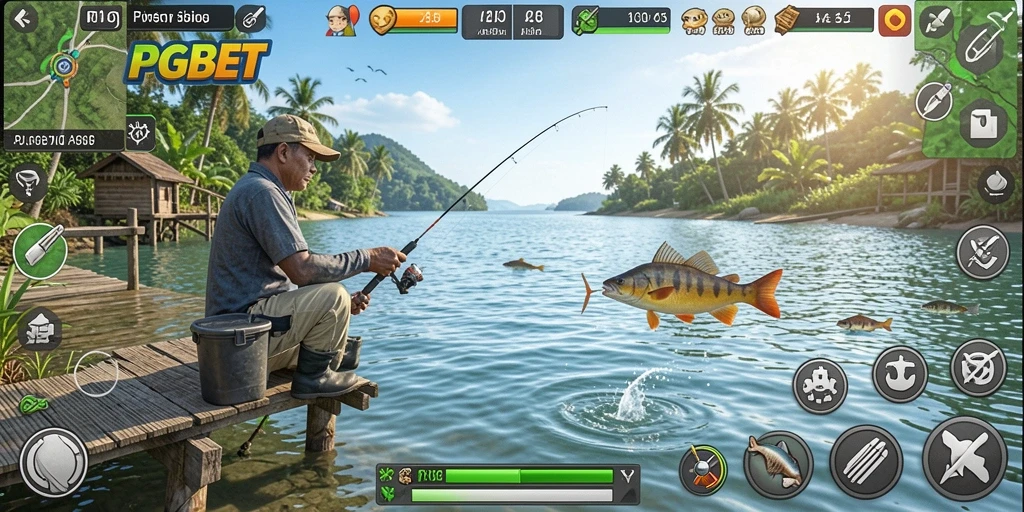 Gameplay PGBET menampilkan pengalaman memancing yang seru dan mendebarkan.