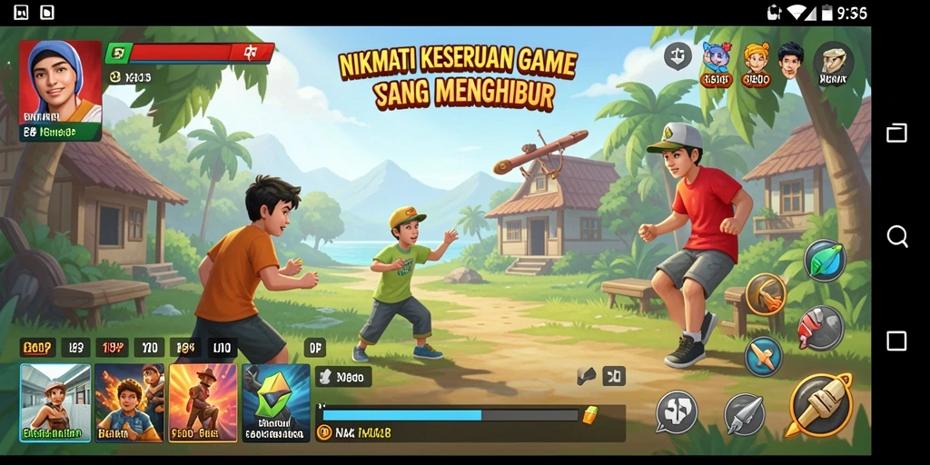 Tampilan gameplay RAKYATJP yang menarik dan penuh warna.