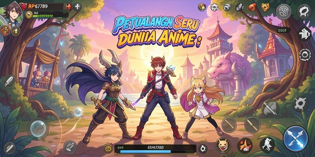 Gameplay seru RP6789 dengan karakter anime yang menarik.