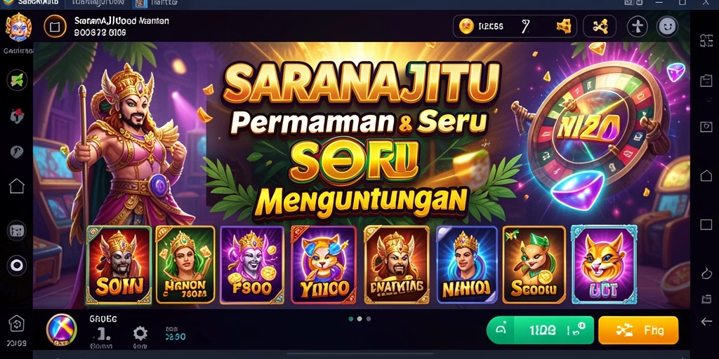 Tampilan menarik dari gameplay Slot SARANAJITU yang seru.