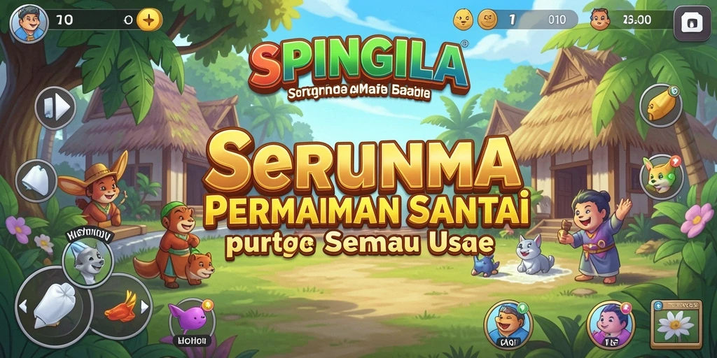 Gameplay seru SPINGILA dengan grafis menarik dan tantangan menyenangkan.