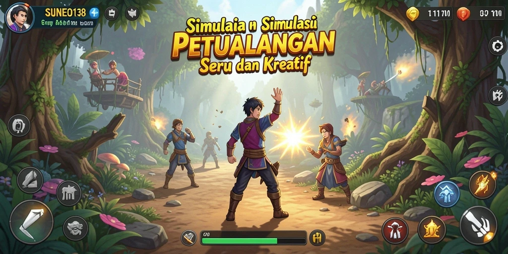 Tampilan gameplay seru dalam SUNEO138, penuh petualangan dan kreativitas.