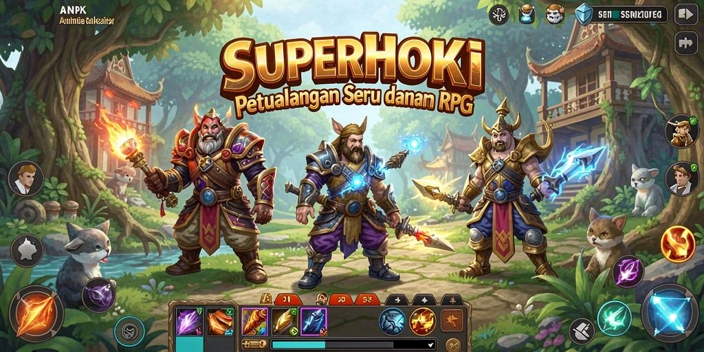 Gameplay SUPERHOKI dengan grafik yang menawan dan aksi seru.