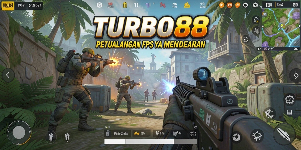 Screenshot TURBO88 menampilkan aksi seru gameplay FPS.