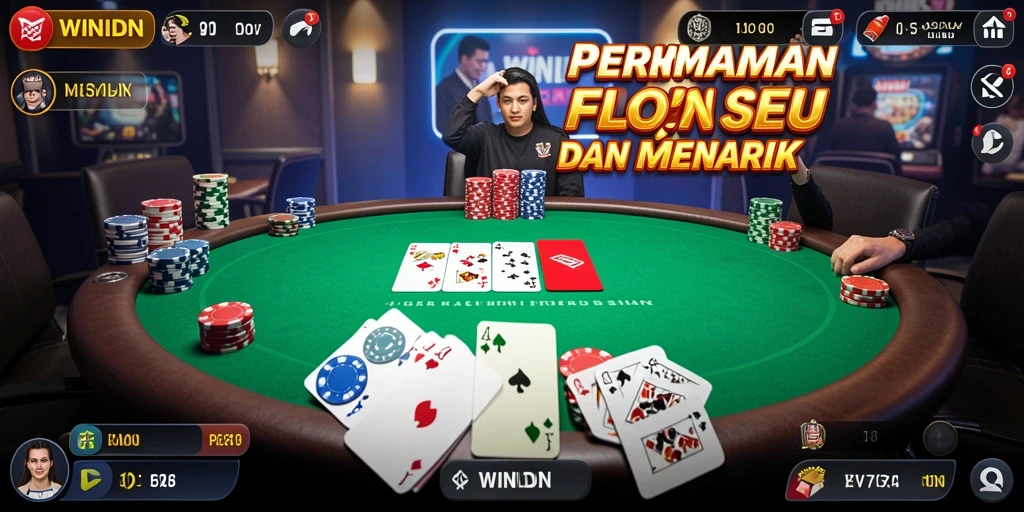 Tampilan gameplay Poker yang seru di WINIDN.